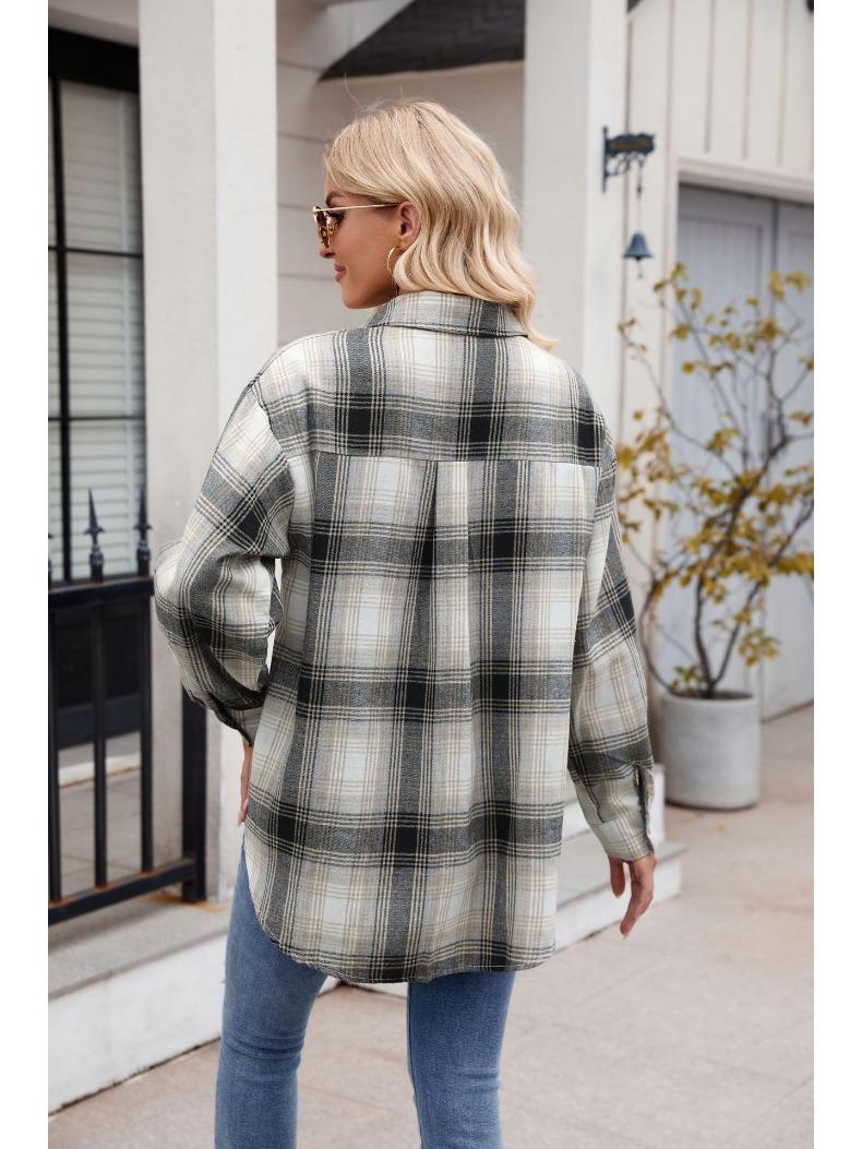 Женская клетчатая рубашка — фото 4