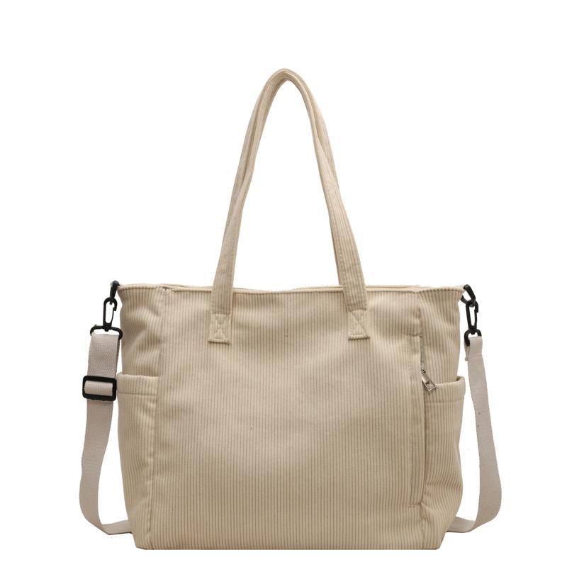 

Вельветовая ручная тканевая сумка-тоут большой вместимости, простая наплечная сумка, женская, для работы, отдыха, студенческая, универсальная сумка-мессенджер one size fits all