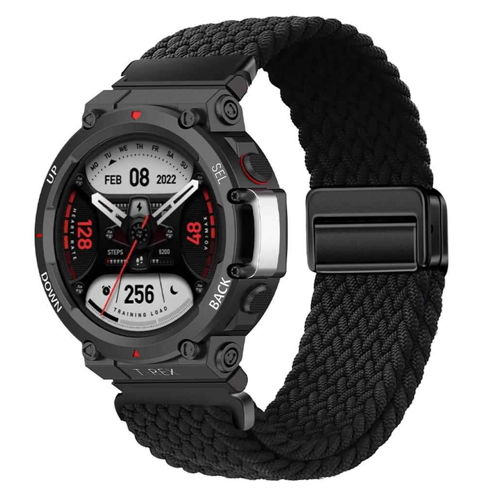 Geflochtenes Solo Loop Armband für Huami Amazfit T-Rex 3 Band Smartwatch Nylon Elastische Armbänder für Huami Amazfit T-Rex 3 Correa Band
