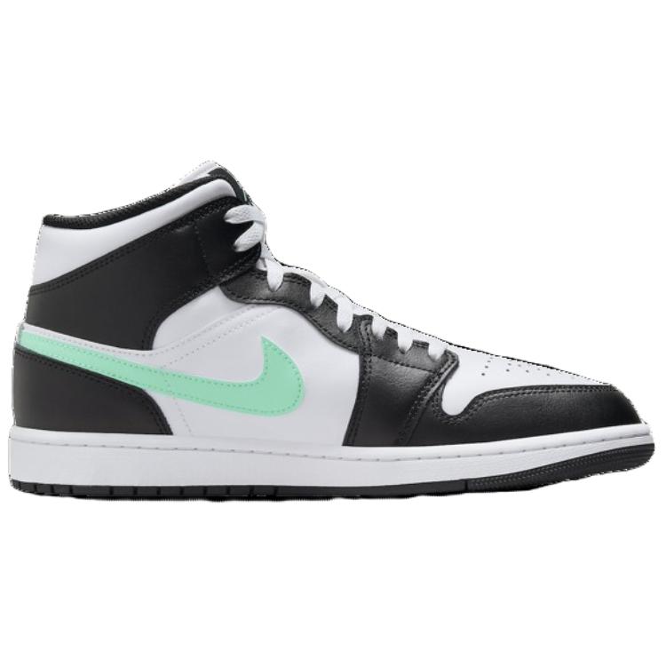 Air Jordan 1 Mid Green Glow Ανδρικά Αθλητικά Παπούτσια Μαύρο Λευκό DQ8426-103