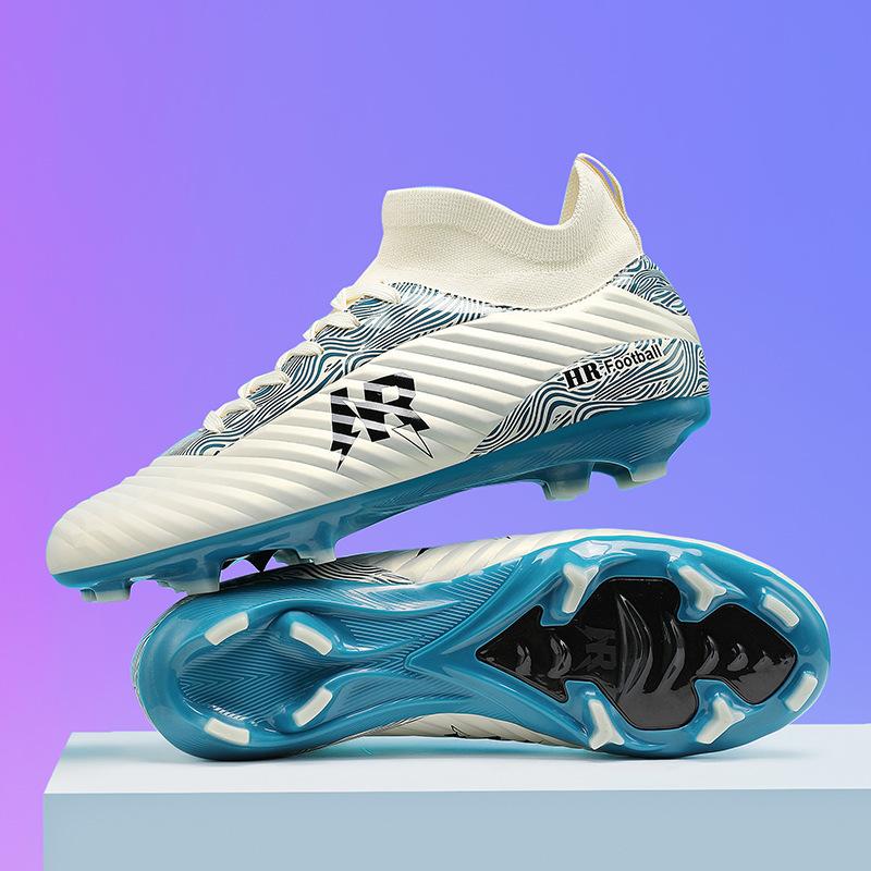 New youth sports football shoes men's and women's high-top HR football shoes match football shoes men's training shoes