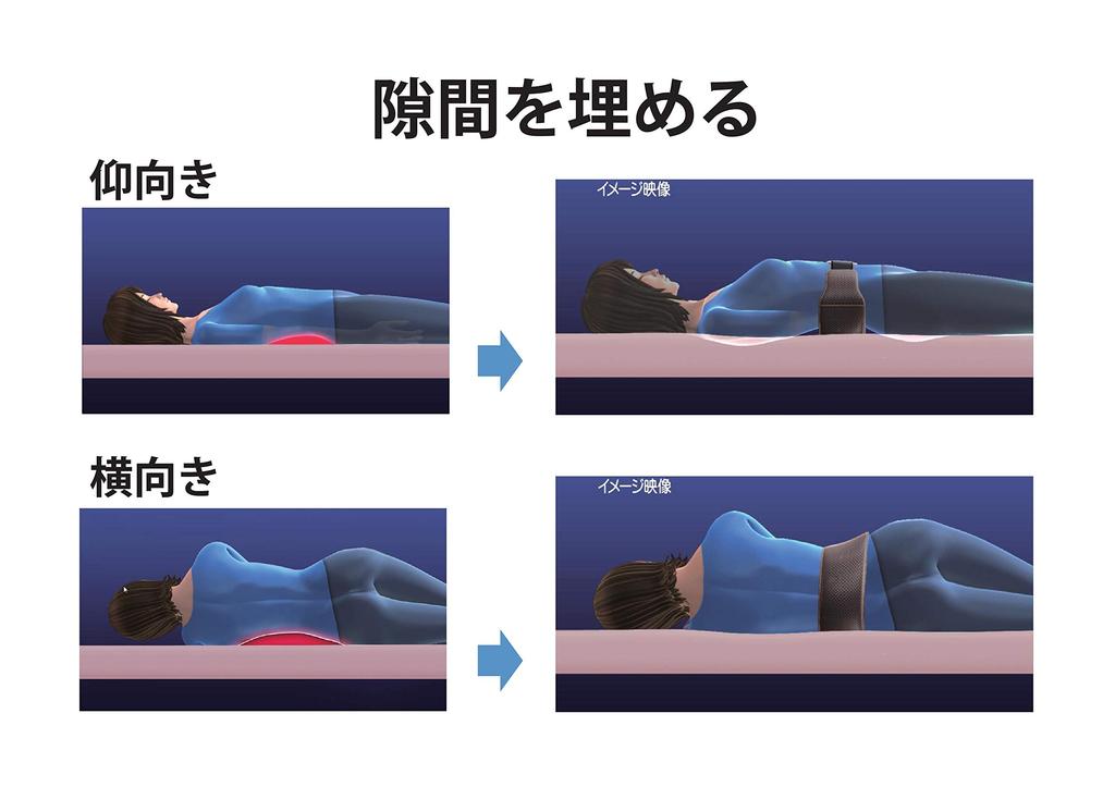 Oshin Lumbar Pillow ML Compatible Lumbar Care While Sleeping Lumbar Pillow Brown/Yellow (Slim Type)