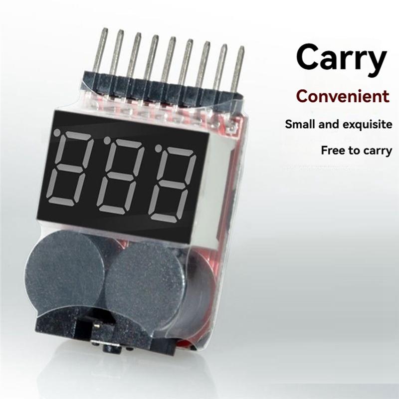 B03B-BBX1-8S 1-8S 2IN1 Lipo Battery Voltage Tester/Low Voltage Buzzer Alarm/Battery Voltage Checker Dual Speaker