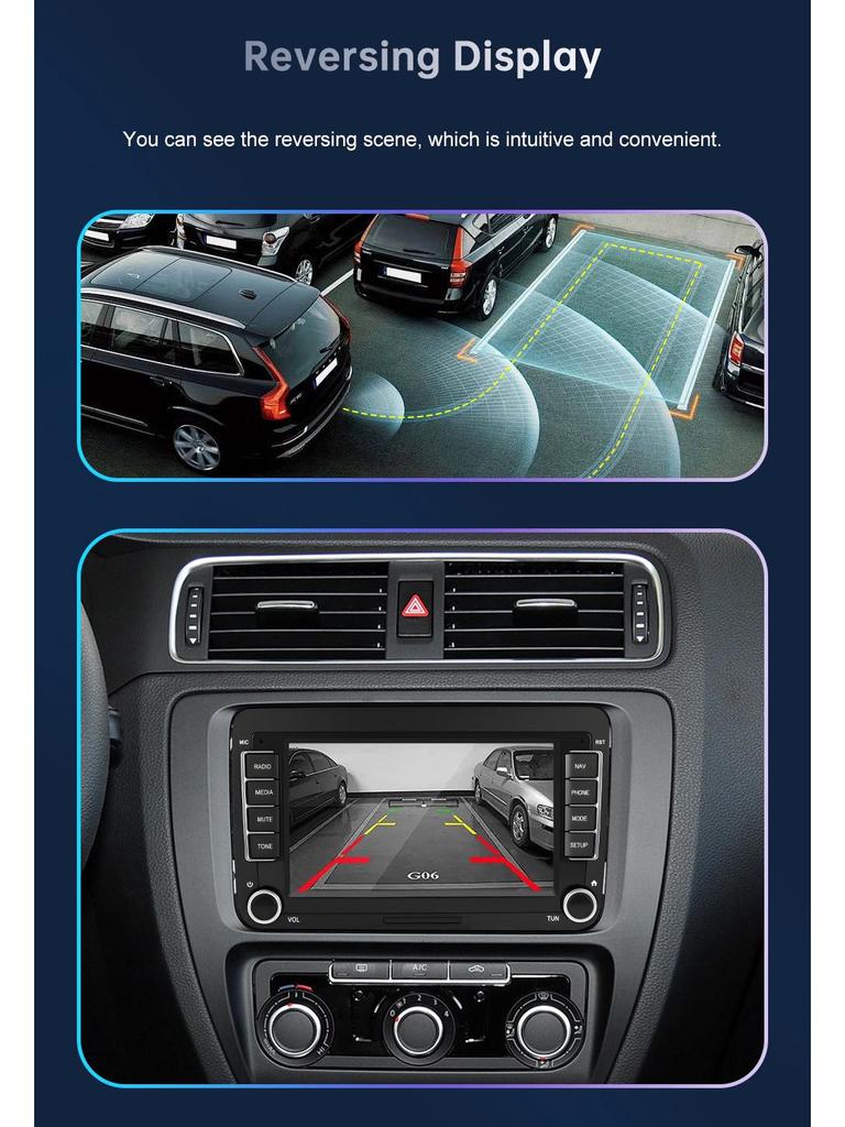 7-inch CarPlay Multimedia Display for Volkswagen, SEAT, Skoda (2003-2015 Models)