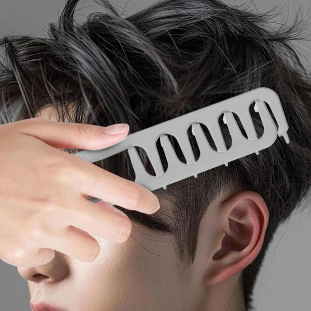 Flauschige Textur Stylingkamm Volumengebender Kamm mit breiten Zinken Haarkämmwerkzeuge Natürliches Locken Dauerwellenwerkzeug Haarschmuck für vollen Pony
