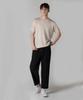 UNLC [Package][Summer Fabric] Semi-Wide Crop Elastic Waist Slacks (4 Colors)