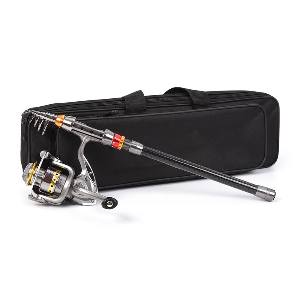 Lixada Telescopic Fishing Rod and Reel Combo Full Kit Carbon Fiber Fishing Rod Pole + Spinning Fishing Reel + Fishing