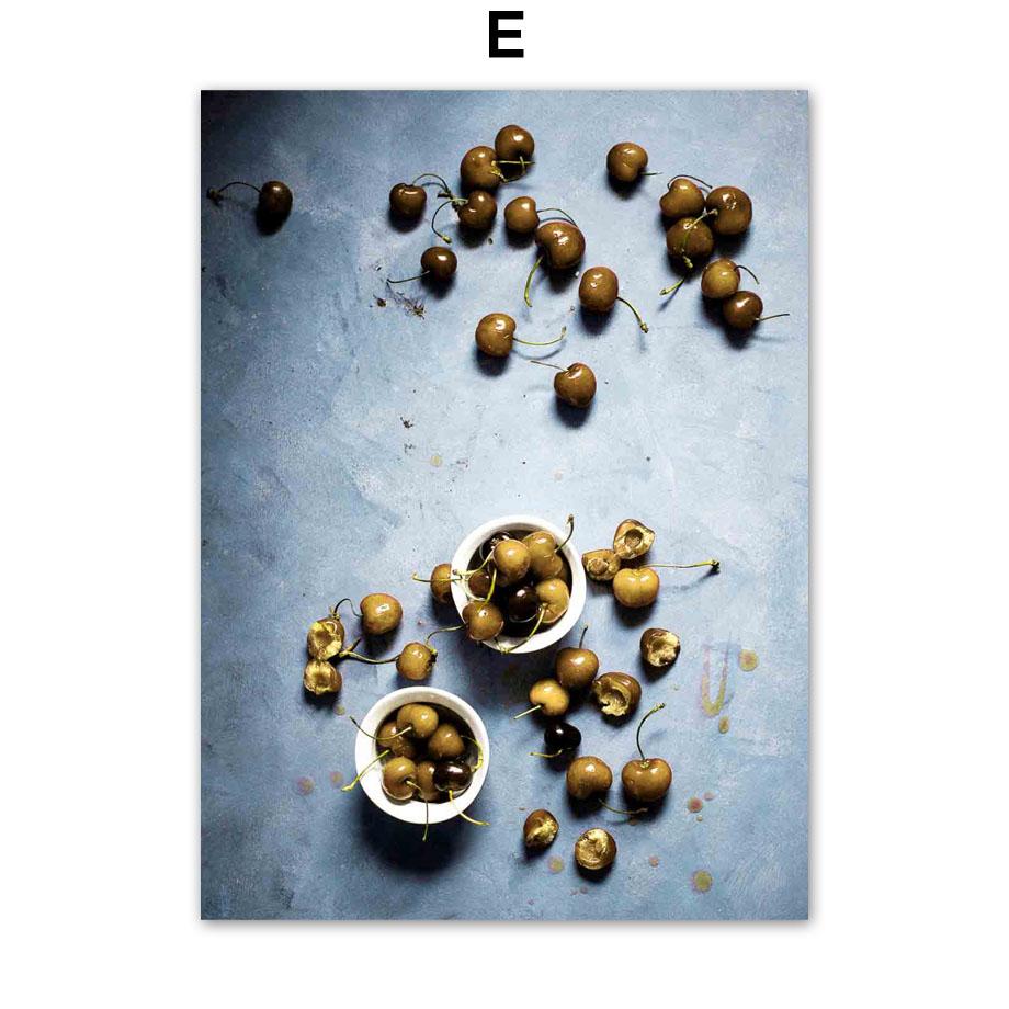 Egg Tart Donut Avocado Food Fruit Pastry Wall Art Canvas Painting Nordic Posters And Prints Pictures For Living Room Home Decor