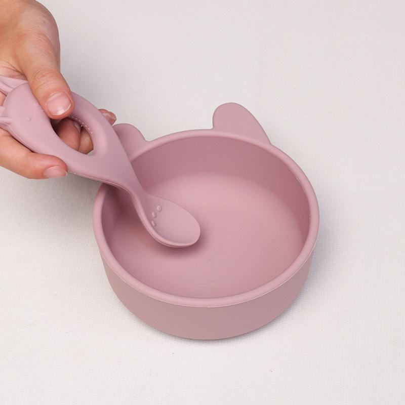Silicone Bib Bowl Spoon Waterproof Infant Bibs Fashionable Baby Newborn Feeding Eating Supplies Toddle Adjustable Saliva