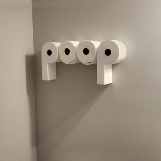Yousheng Poop Toilet Paper Holder Decorative Toilet Paper Dispenser Toilet Roll Holder Holds 4 Rolls for Bathroom Decor Housewarming Gift