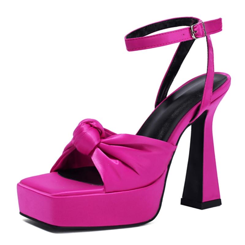 Fashion Stain Sandals Women's Summer Shoes Platform Luxury Red White Flip Flops Female Sexy High Heels Striper Wedding Shoes