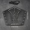Medieval PU Leather Arm Bracer Victorian Gauntlet Wristband with Rivet Studded For Cosplay Party Festival Photography