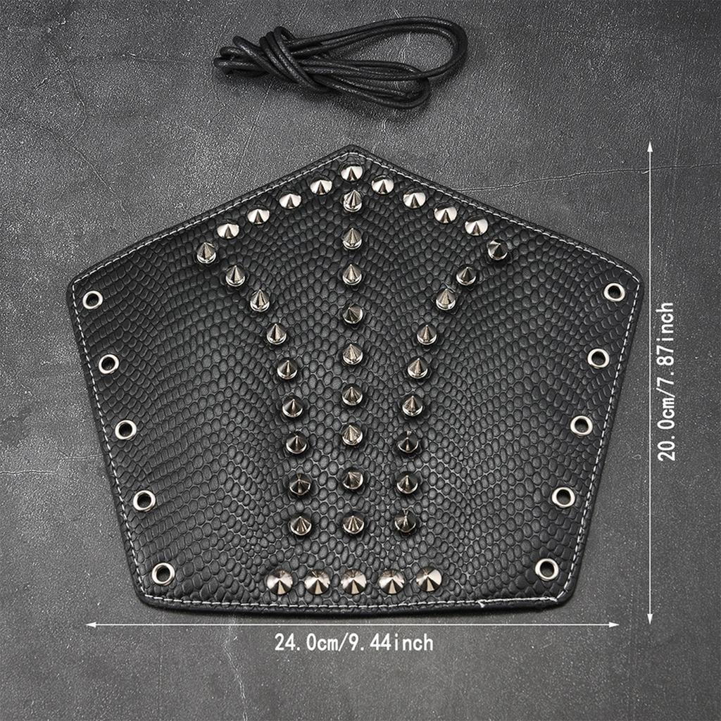 Medieval PU Leather Arm Bracer Victorian Gauntlet Wristband with Rivet Studded For Cosplay Party Festival Photography