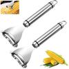 2Pcs Corn Planer Cutter Thresher Peeler, Corn Thresher Cob Stripper Tool Stainless Steel Corns Threshers Cob Remover Tools Cobs Remover Tool for