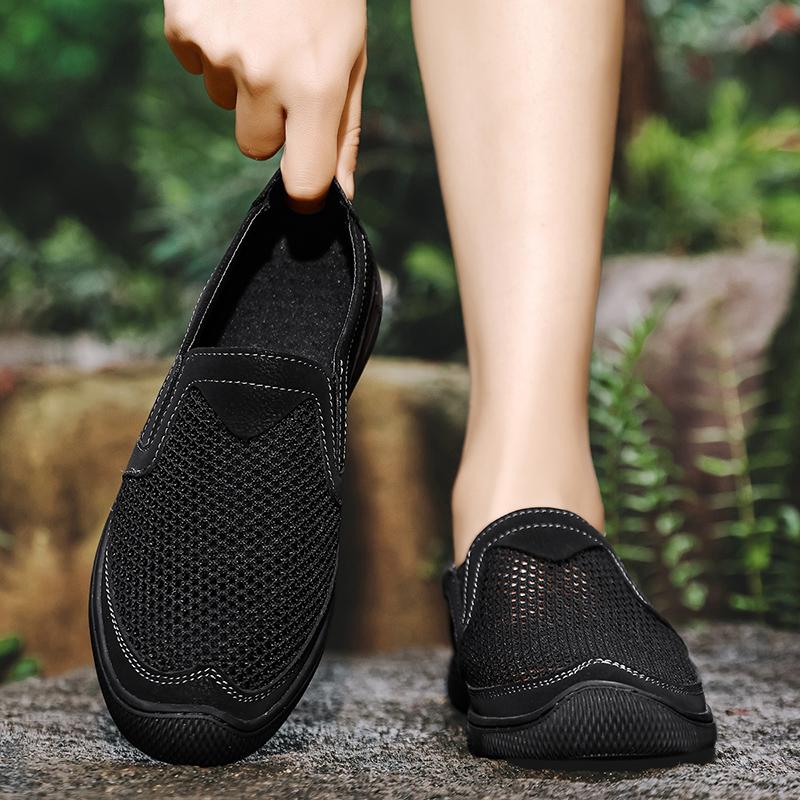Sommer Männer Verschnaufpause Mesh Casual Schuhe Männer Müßiggänger Komfortables Fahren Schuhe Mokassins Mann Wohnungen Schuhe
