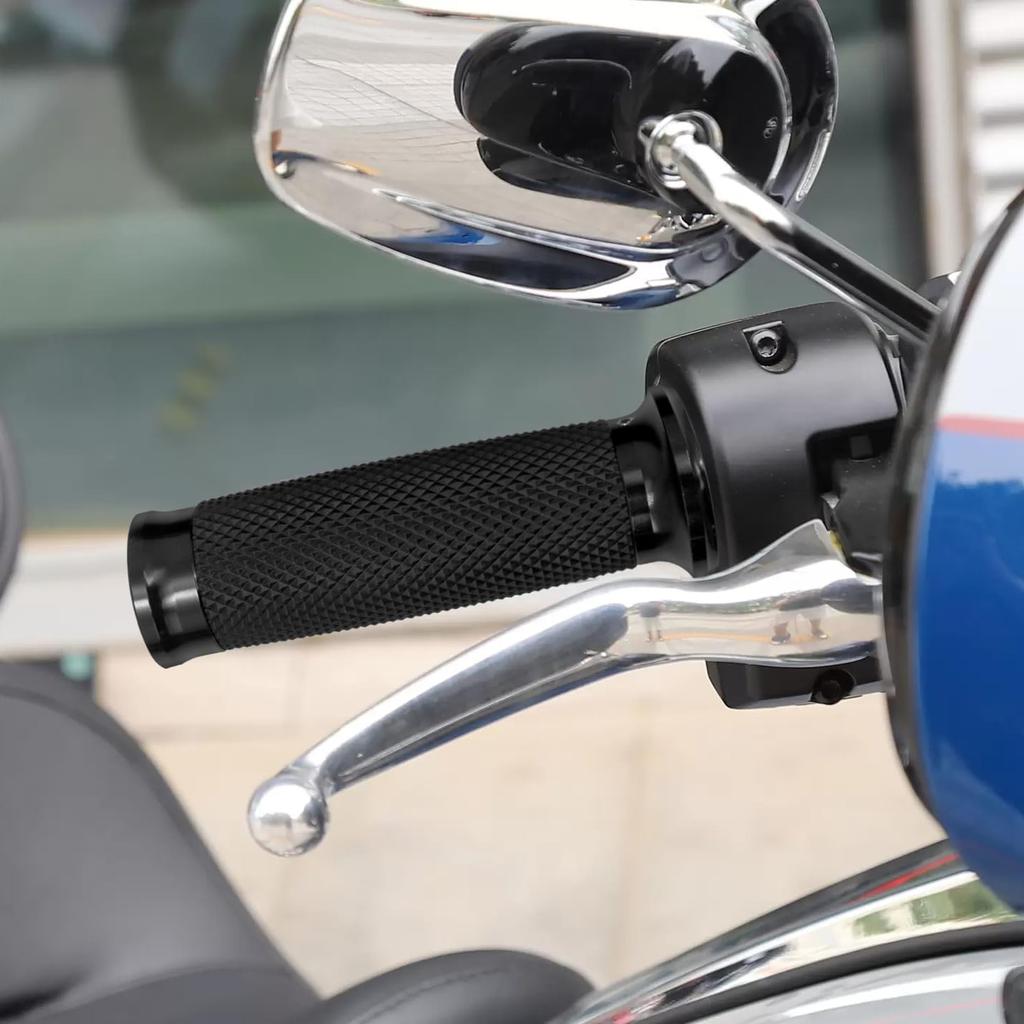 HDBUBALUS 1" Electronic Throttle Defiance Handlebar Grips 25mm Hand Grips Fit for Harley Touring Street Glide Road King Road Glide Electra Glide