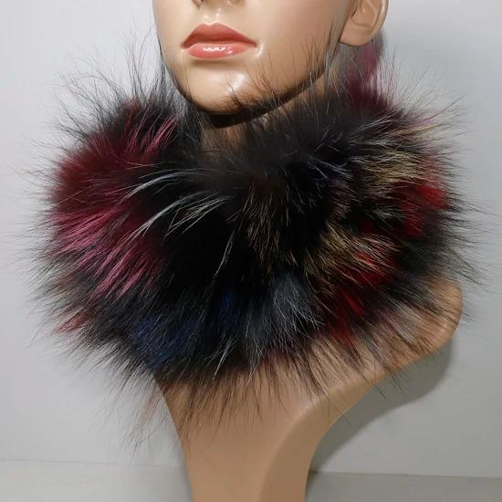 Nowy Szalik z Prawdziwego Futra Lisiego Opaski Futrzane Kobiety Zima Szaliki z Futra Lisiego Luksusowy Ocieplacz na Szyję Dobra Elastyczność Naturalne Futrzane Mufki