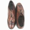 Seltene Vintage-Schuhe aus der Zeit vor den 70ern/Florsheim/Goodyear Welt Long Wingtip Lederschuhe/10C/27.0/Braun/(GEBRAUCHT)