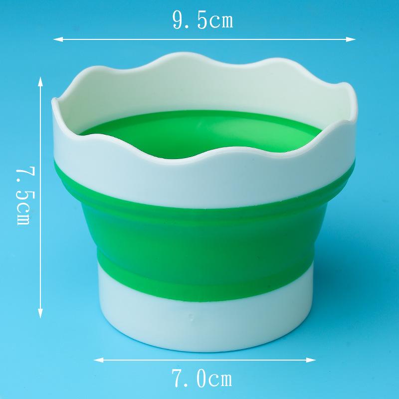 Portable Collapsible Paint Brush Washer Silicone Mini Wash Water Bucket Holder Cup Watercolor Acrylic Oil Painting Cleaner