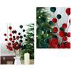 Christmas Tree Ornament Stem Delicate Velvety Ball Stem For DIY Christmas Tree And Wreath Decoration