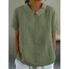 Loose Collar Short Sleeve Shirt for Women Loose Lapel Short sleeve Shirt Women