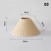 Vintage Rattan Woven Lampshade - Handmade Boho Table & Floor Lamp Shade for Hotel/Home Decor (E27 Bulb Base)