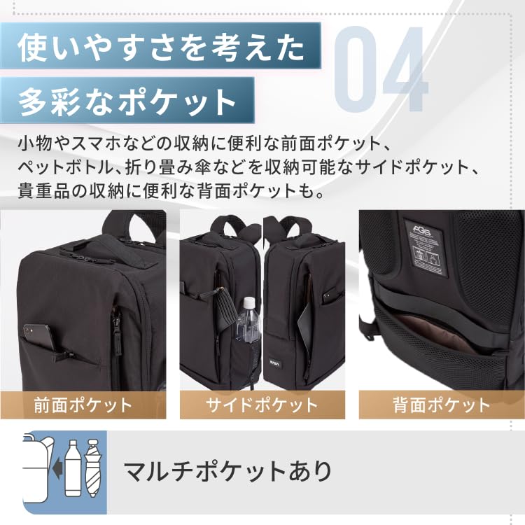 Sun Men's Wear Co., Ltd. AGS Zero Gravity Backpack, Business Bag, 30% Lighter, Perfect for Commuting and School (Navy)