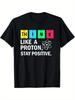Funny Chemistry Eleunisext Think Letter Graphic Tshirt Inspirational Science Loose Cotton Casual Top