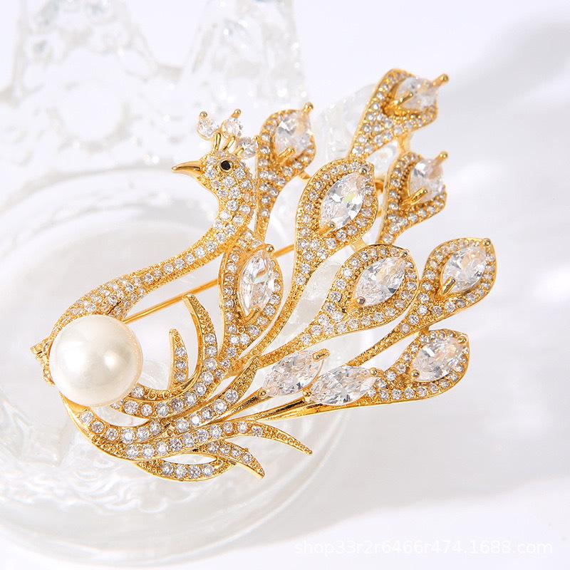 

03 Премиум-легкая роскошная микро-инкрустированная циркониевая брошь-бант из супер-флеш-бусины в стиле ретро