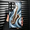 Saxophone Instrument Music Plating Phone Case For Samsung Galaxy S24 S25 FE S26 Edge S23 Ultra S22 S21 Plus S20 Anti-Fall Airaba