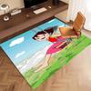 1pc Heidi1 Print Area Rug - Soft, Washable Non-Slip Indoor Mat, Living Room, Home Office Decorative Rug,Office Decorative