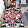 Colorful Floral Carpet with Crane Pattern, Traditional Oriental Design Suitable for Use As an Anti-slip for Living Room Bedroom Sofas