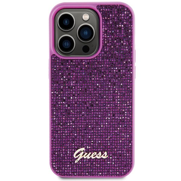 Guess Guhcp15Lpmsdgsf Iphone 15 Pro 6.1 Fuksja/Fuschia Hardcase Disco Metal Script