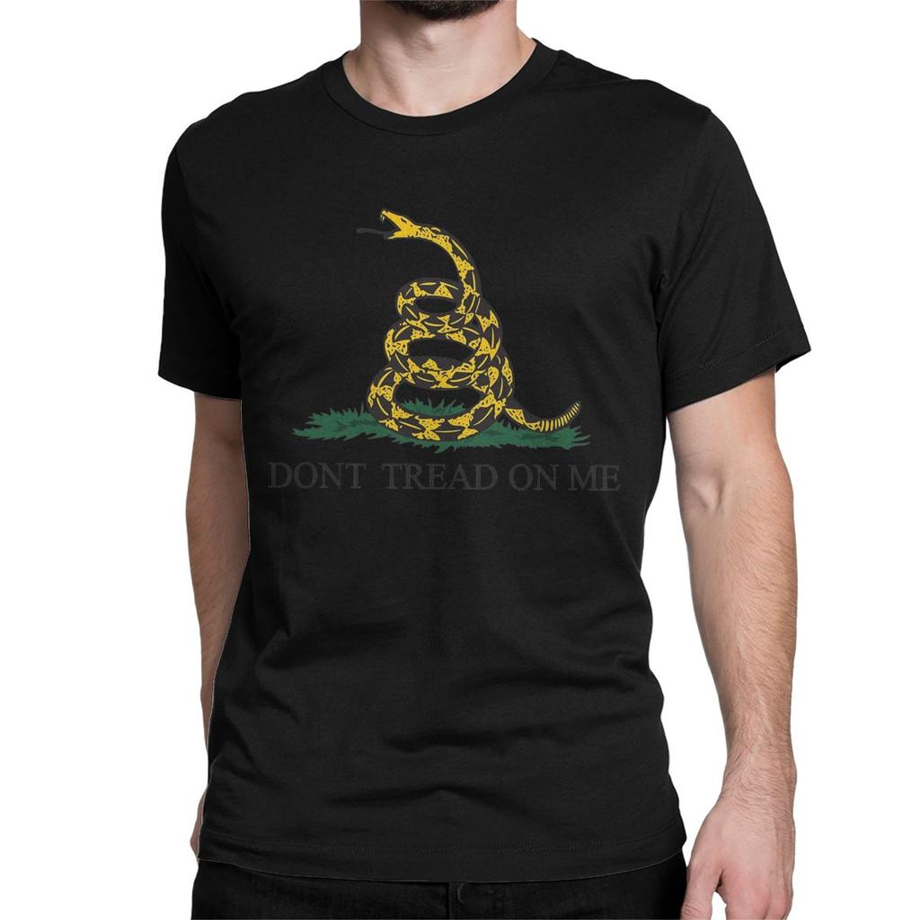 Men Women T-Shirts Dont Tread On Me American Liberty Or Death Leisure Pure Cotton Tees Gadsden Flag T Shirts Crewneck Clothes