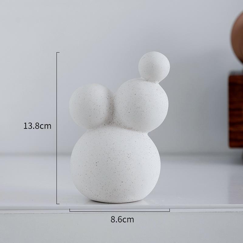 Керамические ручные поделки Украшения Абстрактная круглая геометрическая скульптура Ручное искусство Шарообразное сшивание Настольные поделки Домашний декор