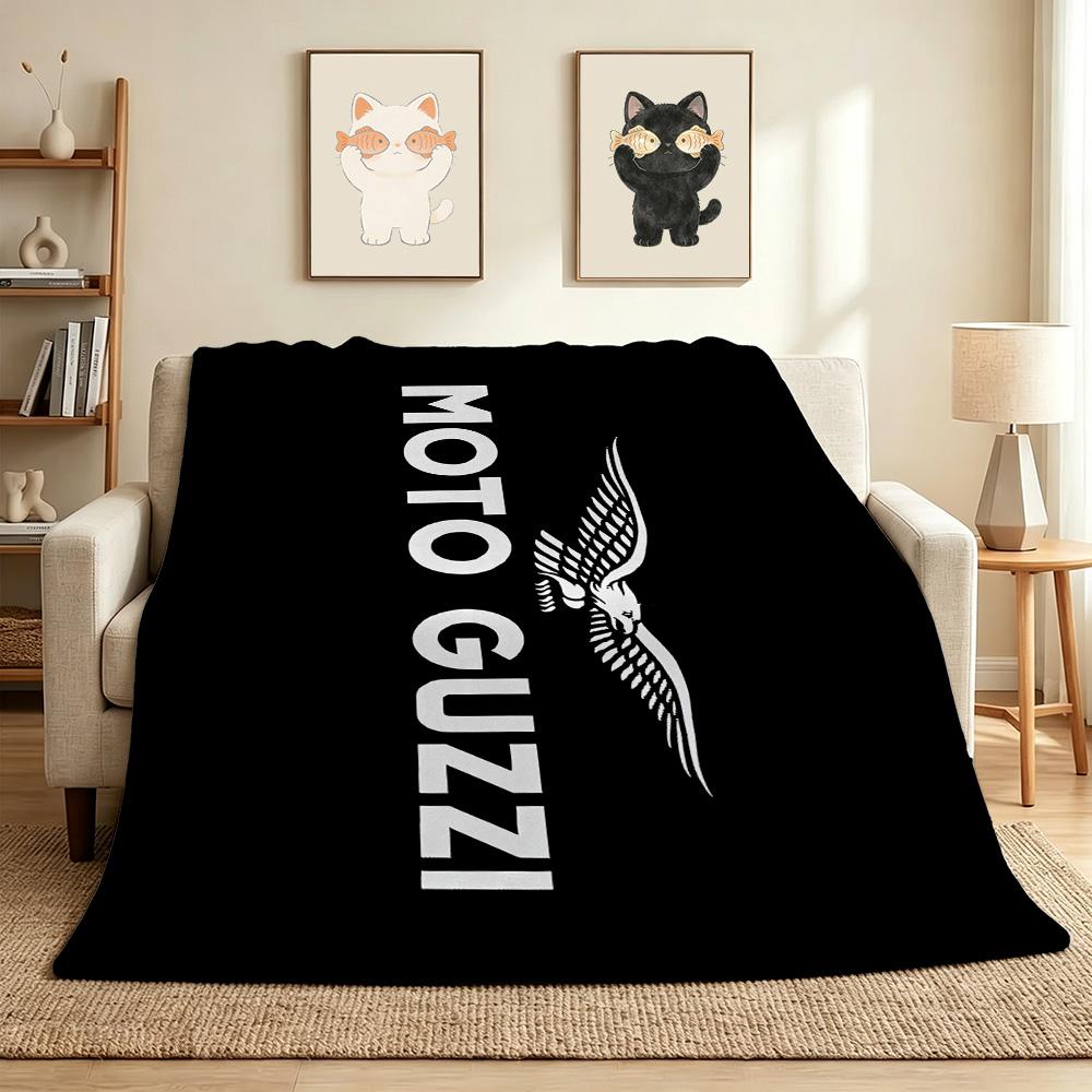 Moto Guzzi Flannel Blanket Throw Blanket Soft Warm Sofa Bed Camping home Decor Unique Christmas Gift C92634
