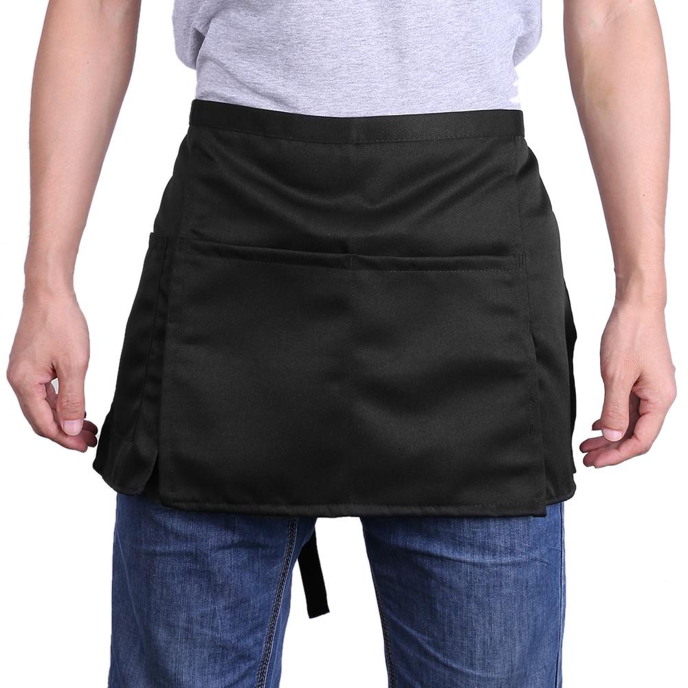 

Cooking Cleaning Aprons Kitchen Painting Pocket Pure Household Adjustable Aprons for Household Kitchen Decoration чорний