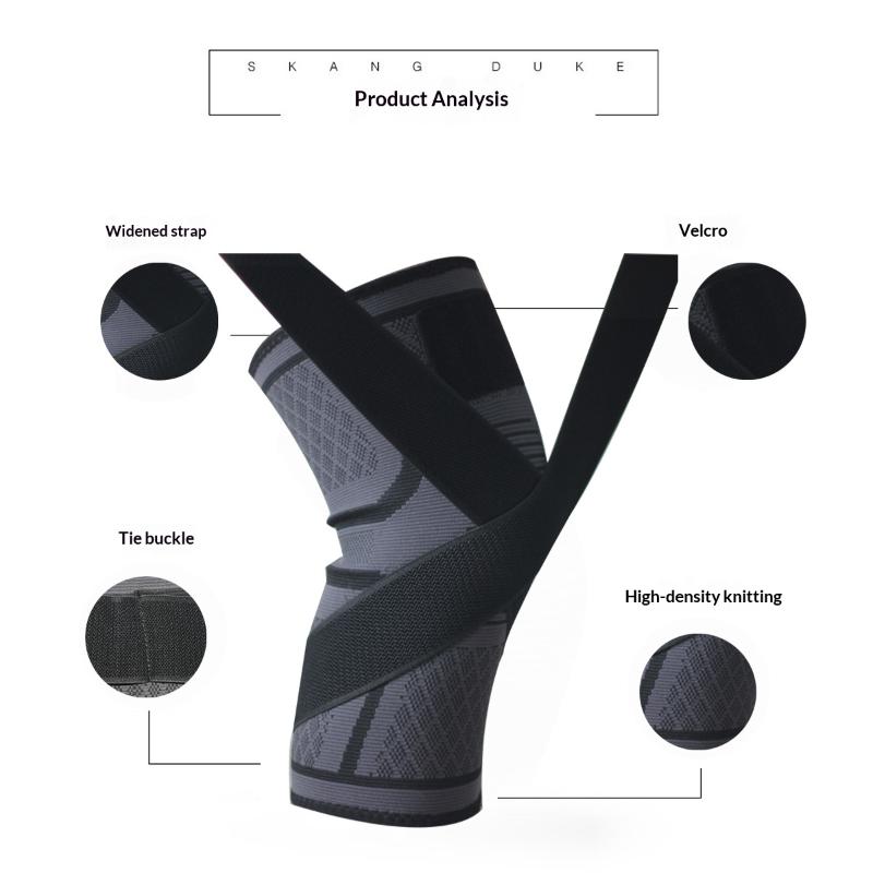 Nylon Knee Compression Sleeve Perfect Snug Elastic Fit Breathable For Running Basketball Gym