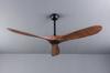 Ventilatore da soffitto da 52 pollici senza luce, 6 velocità, motore DC silenzioso reversibile, con telecomando per uso interno ed esterno, stile rustico, ufficio, camera da letto