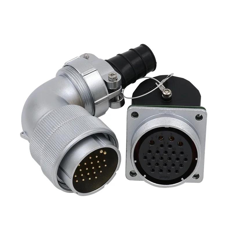 WEIPU WF40 TV+Z 5 9 15 26 31 52Pin Curved Male Plug Female Socket Panel Waterproof Aviation Connector IP65 M40 Large Current