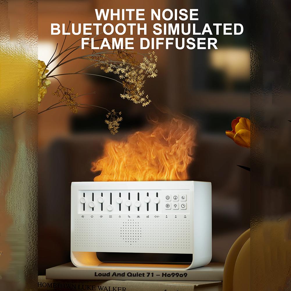 Bedtime Relaxation 200*130*90mm Aromatherapy Device Adjustable Brightness Night Light Timer Settings Flame Simulation