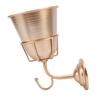 Wall Vessel Stainless Steel Vintage Wall Mounted Vase Hanging Organizer for Artificial Plants Home