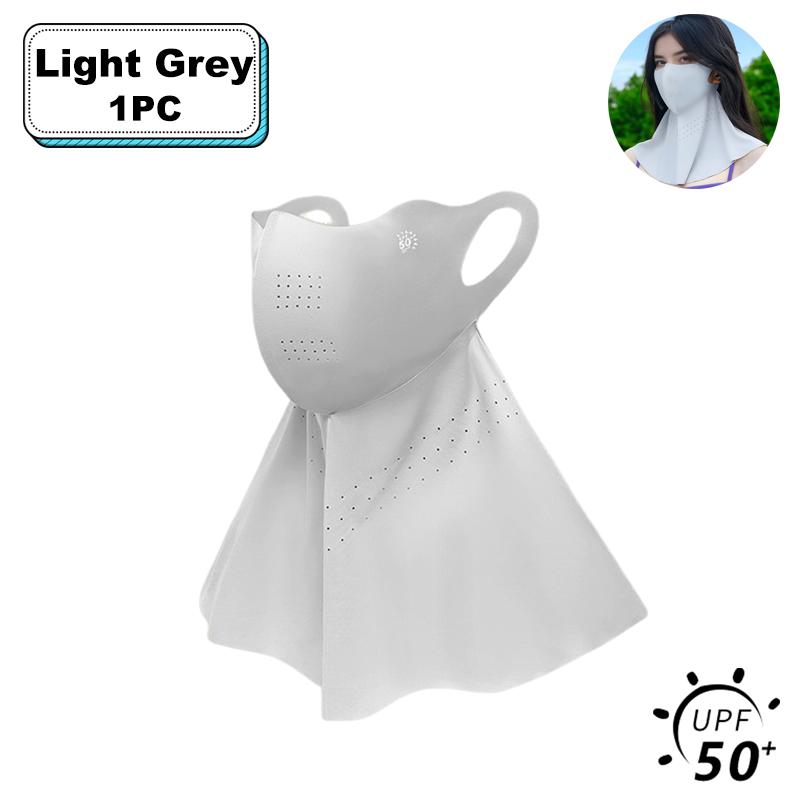 Sommar Isilke Ansiktsmask UV Solskydd Justerbar Andningsbar för Cykling Löpning Jakt Sportmask Unisex