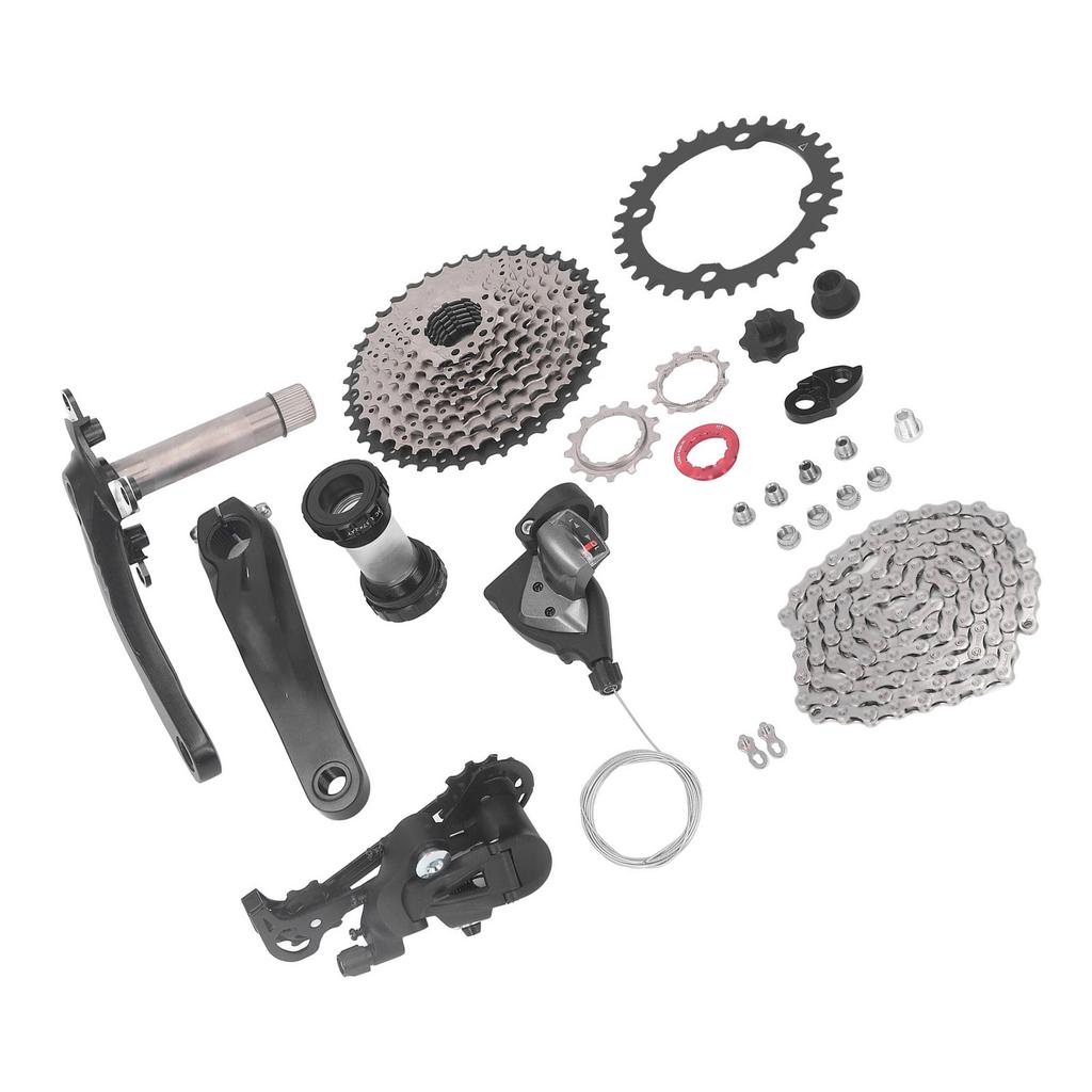 10 Speed Groupset 11 To 40T Flywheel Bottom Bracket Front Rear Derailleur Chain Anti Rust Bike Gear