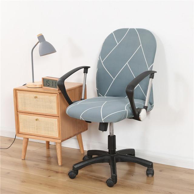 

Чехол на компьютерное кресло с геометрическим узором, спандекс, эластичные чехлы для офисных стульев с принтом, антигрязные съемные моющиеся чехлы на сиденье кресла 1 piece