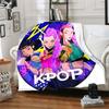 1pc Blanket Kpop Hunter7 Print Design, Lightweight Blanket for Sofa, Bed- Soft &Warm, Gift for All Seasons like Christmas, Halloween