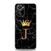 Crown Letter A To Z Phone Case For Xiaomi Redmi Note 13 12 5G 9S 9 8 10 11 Pro Plus 4G 9T 13C 12C10C 9C 9A 7 Pro Clear Cover