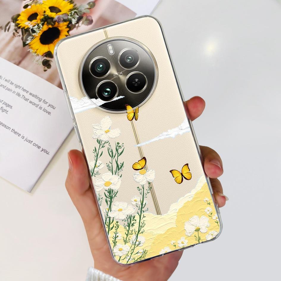 For Realme 12 Pro Plus Case Popular Flower Astronaut Soft Clear Silicone Phone Cover on Realme 12 Pro 5G 2024 Funda RMX3842 Case