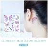 Ruikalong Waterproof Long-Lasting Glitter Butterfly Tattoo Sticker for Children's Makeup