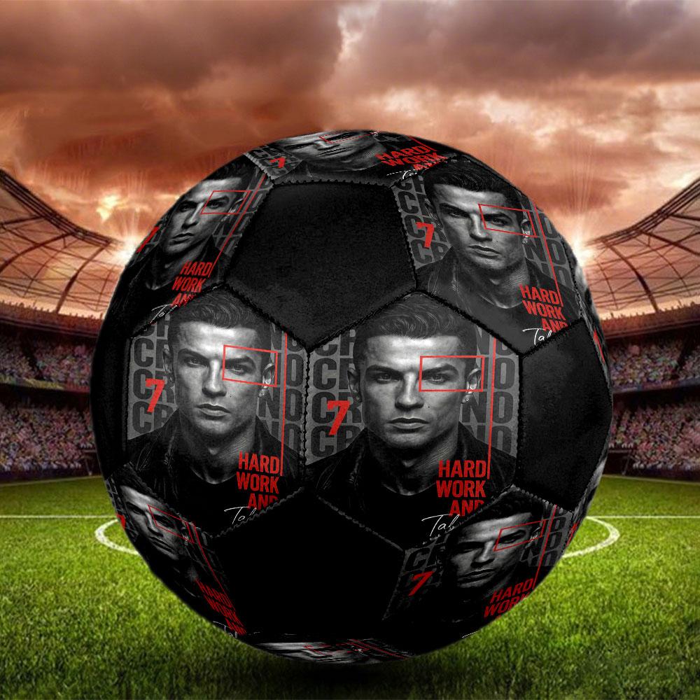 1pc CR7 Soccer Ball Size 5 Indoor Soccer Ball Fashion Colorful Backyard Game - Great For Sports Fans Gift HE17